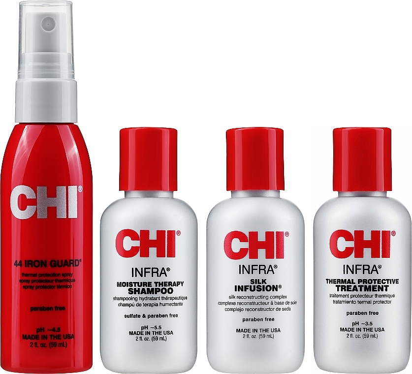 Набор - CHI The Essentials Kit (sh/59ml + cond/59ml + silk/59ml + mist/59ml) — фото N2