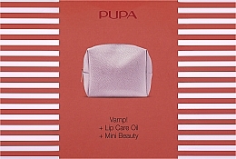 Набір - Pupa Vamp! Mascara & Lip Care Oil Kit (mascara/9ml + lip/oil/9.5ml + bag/1pcs) — фото N2