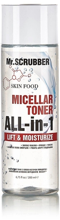 Мицеллярный тоник с маслом косточек помидора - Mr.Scrubber Skin Food Micellar Toner Lift & Moisturize
