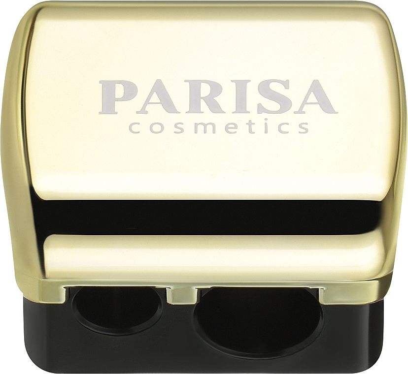Точилка двойная для карандашей, №202, золотая - Parisa Cosmetics — фото N1