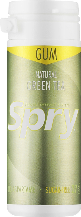 Натуральная жевательная резинка с зеленым чаем и ксилитом - Spry Chewing Gum — фото N3
