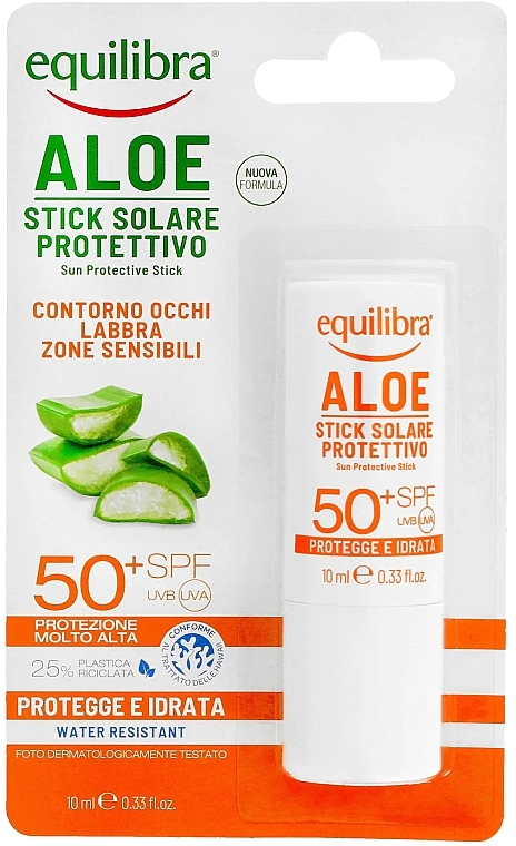 Солнцезащитный стик - Equilibra Aloe Line Sun Protection Stick SPF 50 — фото N3