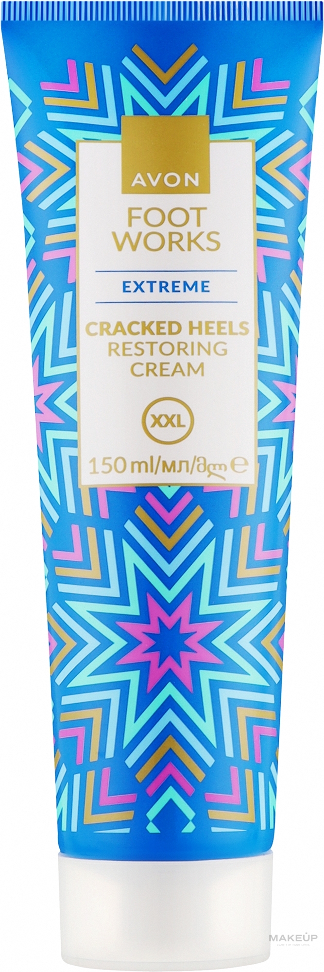 Восстанавливающий крем для потрескавшейся кожи стоп - Avon Foot Works Extreme Cracked Heels Restoring Cream XXL — фото 150ml