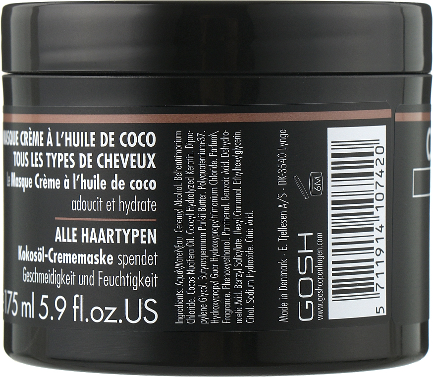 Маска для волосся з кокосовим маслом - Gosh Copenhagen Coconut Oil — фото N2
