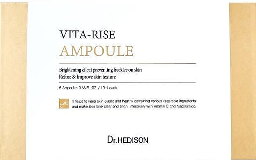 Осветляющие ампулы с витамином С для лица - Dr.Hedison Vita Rise Ampoule — фото N1