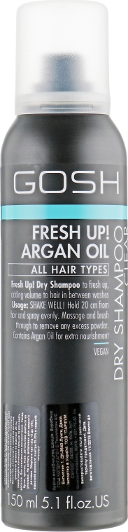 Сухий шампунь для волосся - Gosh Copenhagen Fresh Up! Clear Dry Shampoo