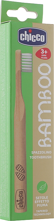Бамбукова зубна щітка, зелена - Chicco — фото N2