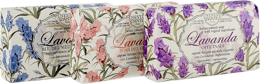 Набор - Nesti Dante Lavanda Gift Set (soap/3x150g) — фото N1