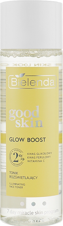 Осветляющий тоник с гликолевой кислотой - Bielenda Good Skin Glow Boost Illuminating Face Toner  — фото N1