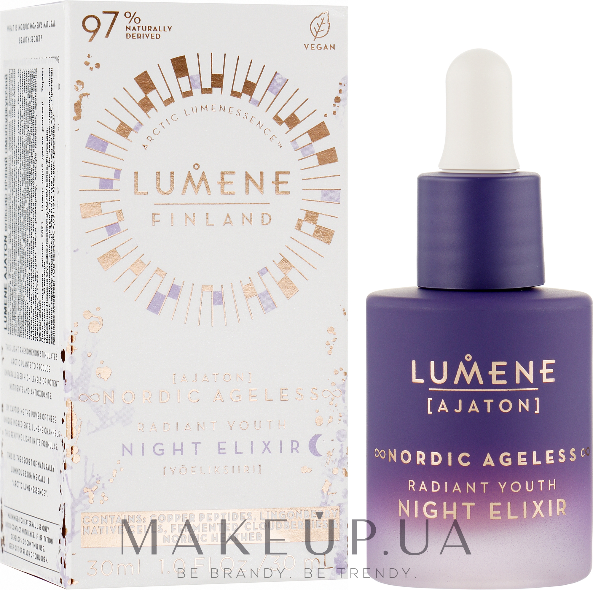 Омолаживающий ночной эликсир - Lumene Nordic Ageless [Ajaton] Radiant Youth Night Elixir — фото 30ml