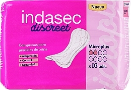 Гігієнічні прокладки, 16 шт. - Indasec Discreet — фото N1