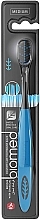 Парфумерія, косметика Зубна щітка з вугільним напиленням, середньої жорсткості, чорно-блакитна - Biomed Black Medium Toothbrush