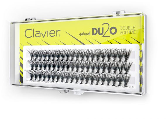 Накладные ресницы "Двойной объем", 13 мм - Clavier DU2O Double Volume — фото N1