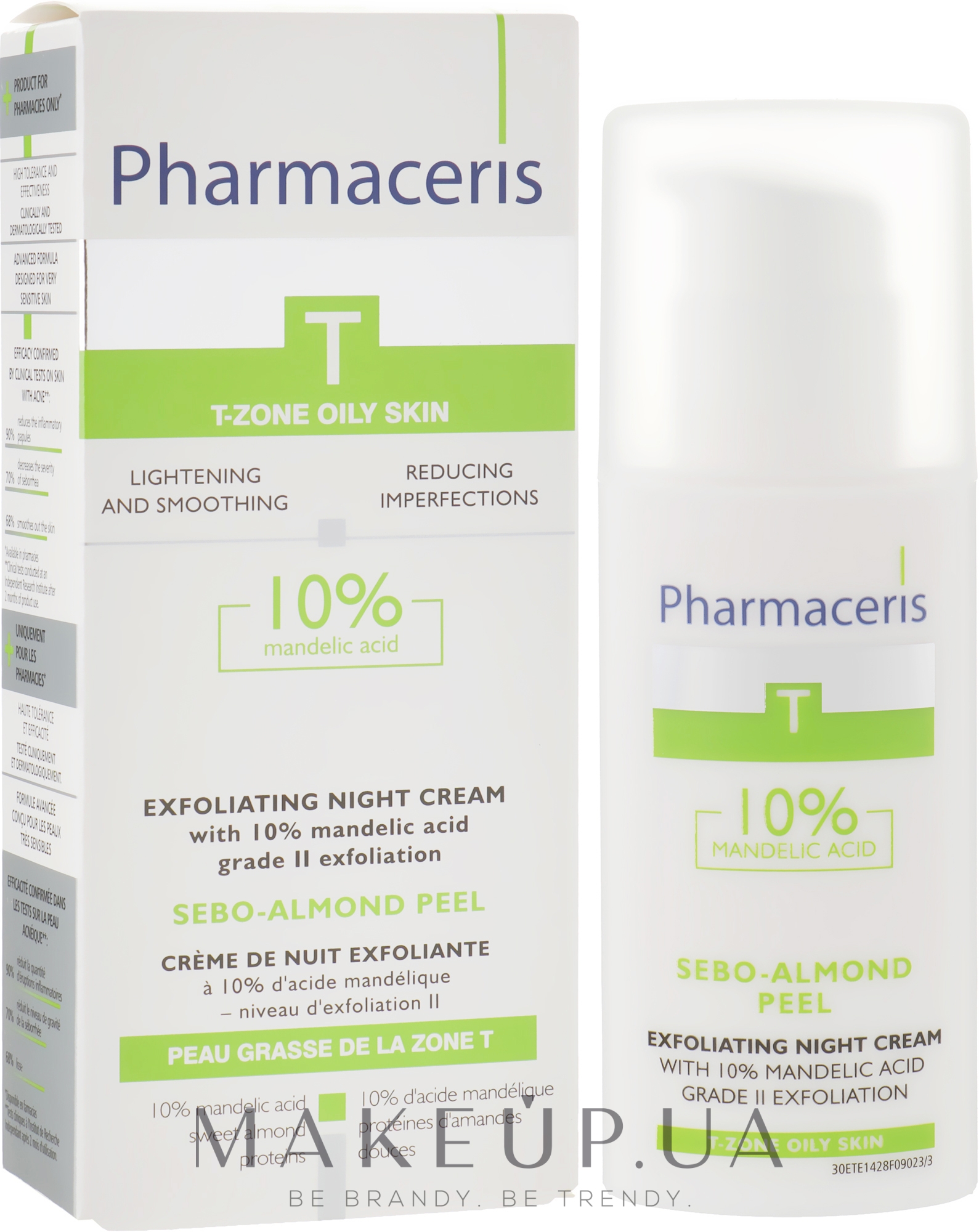 Ночной крем-пилинг с 10% миндальной кислотой - Pharmaceris T Sebo-Almond-Peel Exfoliting Night Cream — фото 50ml