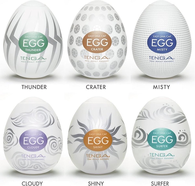 Набір мастурбаторів "Яйця" - Tenga Set 6 Styles Egg Hard Boiled Package (must/6pcs) — фото N2