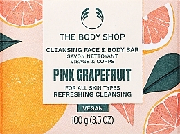 Мило для обличчя й тіла "Рожевий грейпфрут" - The Body Shop Pink Grapefruit Cleansing Face & Body Bar — фото N1