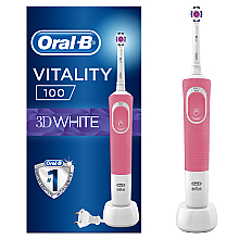 Электрическая зубная щетка, розовая - Oral-B Vitality 100 D100.413.1 PRO 3D — фото N1