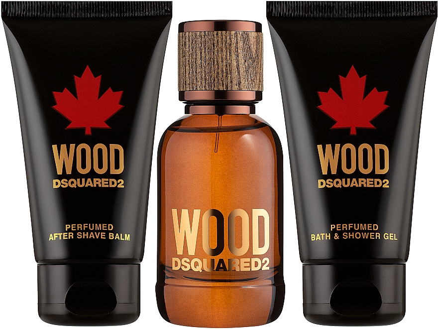 Dsquared2 Wood Pour Homme - Набор (edt/50ml + sh/gel/50ml + after shave/balm/50ml) — фото N2