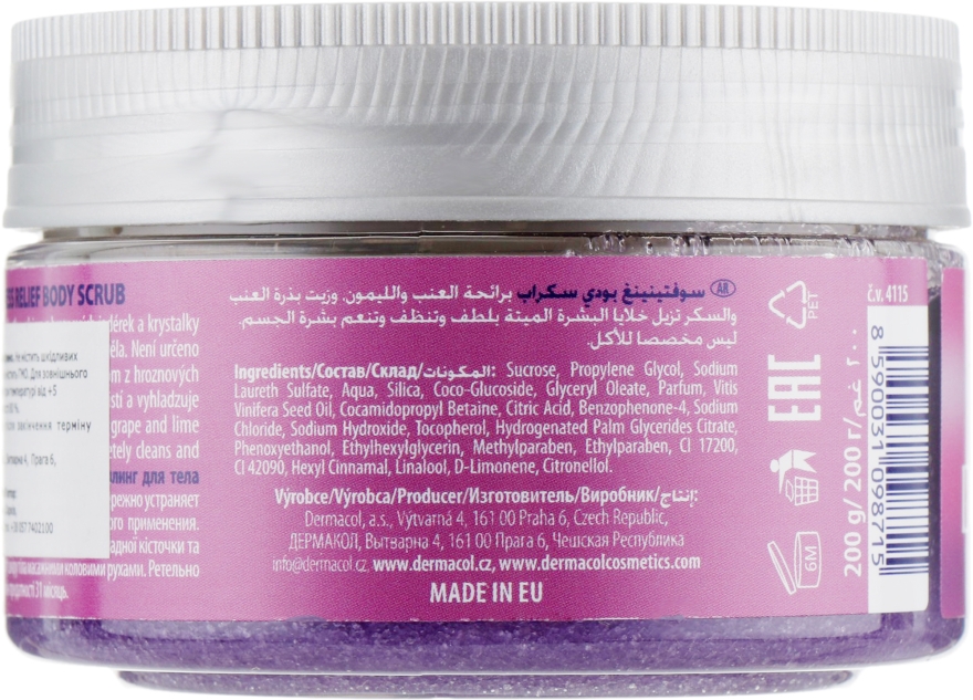 Скраб для тела антистресс "Виноград и лайм" - Dermacol Aroma Ritual Stress Relief Body Scrub Grape And Lime — фото N2