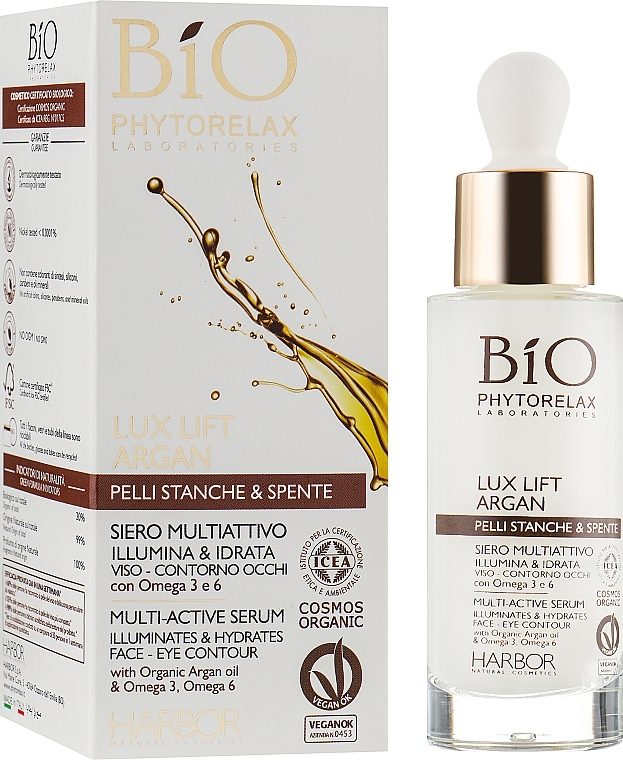 УЦЕНКА Сыворотка для лица и кожи вокруг глаз - Phytorelax Laboratories Bio Lux Lift Argan Serum * — фото N1