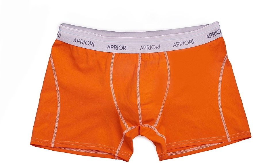 Трусы-транки мужские, оранжевые - Apriori — фото N1