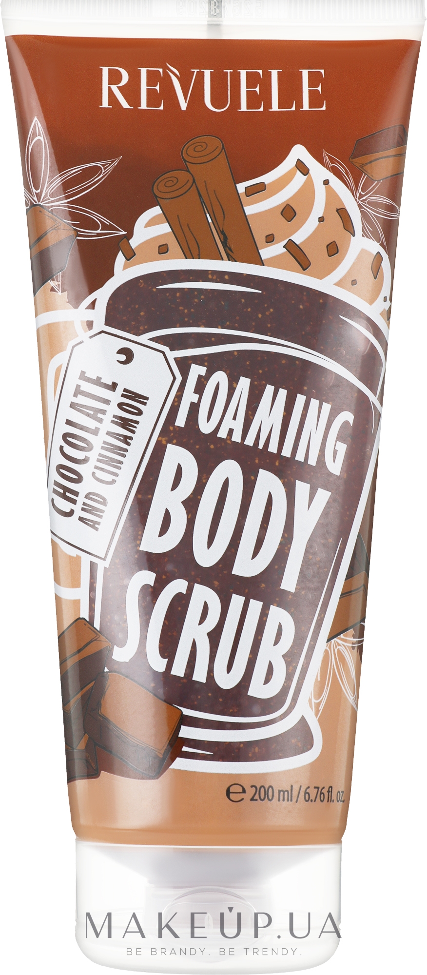Пенящийся скраб для тела "Шоколад и корица" - Revuele Foaming Body Scrub Chocolate and Cinnamon — фото 200ml