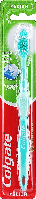 Зубна щітка "Прем'єр" середньої жорсткості №1, бірюзова - Colgate Premier Medium Toothbrush — фото N1