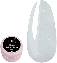 Парфумерія, косметика Гель для нарощування з блискітками - Tufi Profi LED Gel 004 White Frost