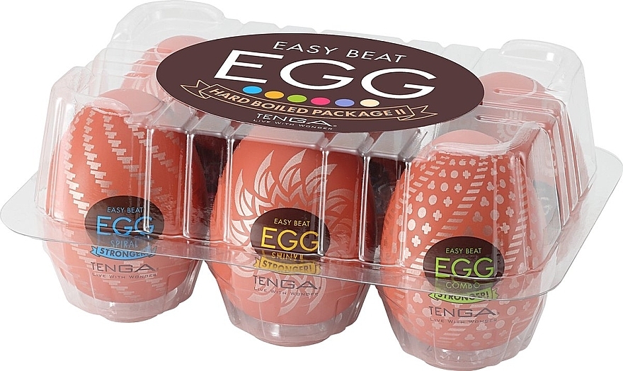 Набор, 6 предметов - Tenga Easy Beat Egg Hard Boiled Package II — фото N1