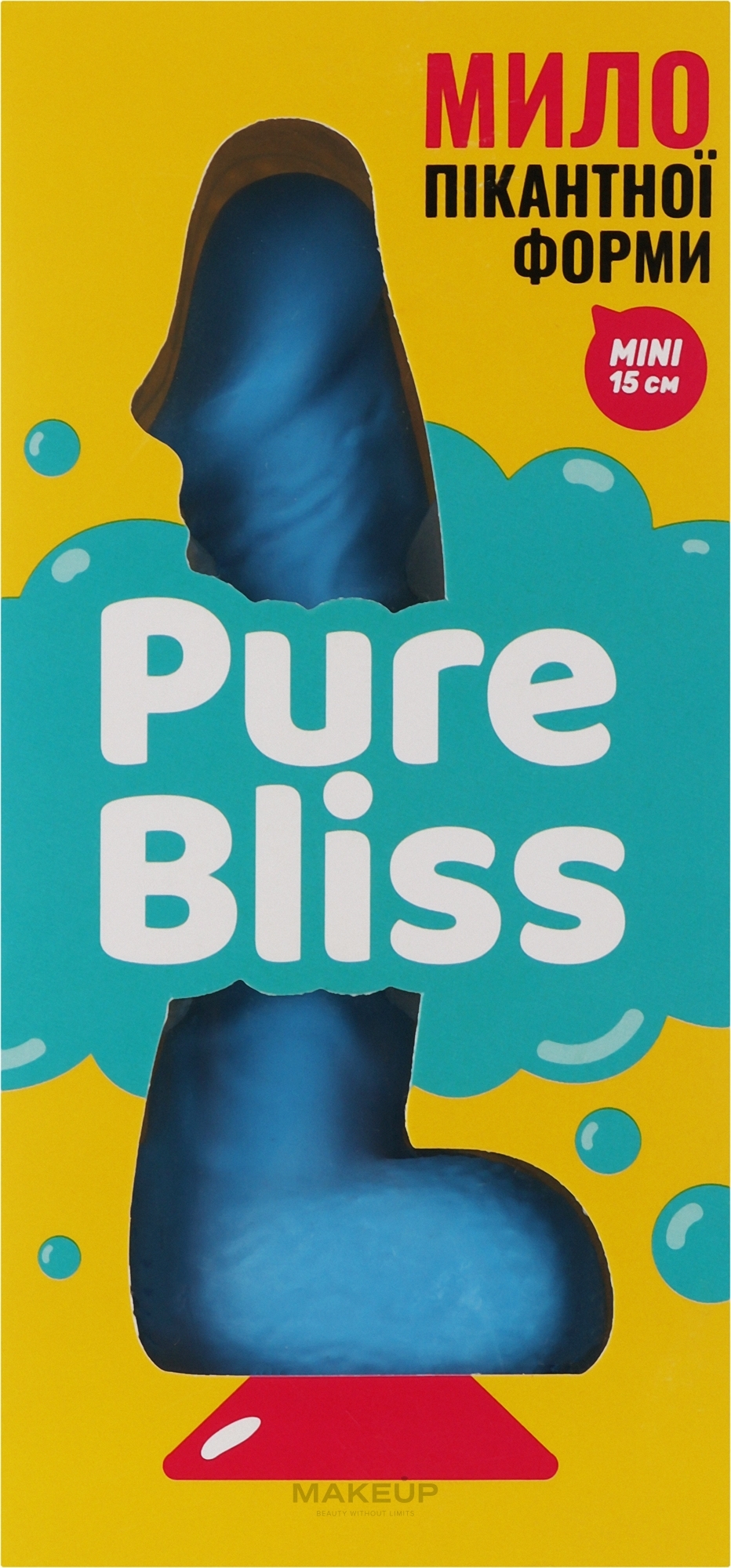 Мыло пикантной формы с присоской, синее - Pure Bliss Mini Blue — фото 160g