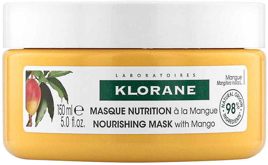 Маска с маслом Манго для сухих и поврежденных волос - Klorane Hair Mask with Mango Butter