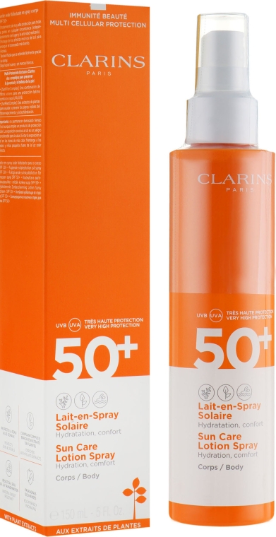 Солнцезащитное молочко-спрей для тела - Clarins Lait-en-Spray Solaire Corps 50+ — фото N1