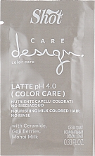 Парфумерія, косметика Молочко живильне для фарбованого волосся - Shot Care Design Color Care Nourishing Milk Colored Hair No Rinse (пробник)