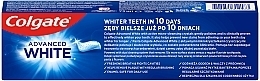 Зубна паста "Комплексне відбілювання" відбілювальна - Colgate Advanced White Whiter Teeth In 10 Days! — фото N4