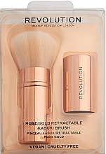 Парфумерія, косметика Пензель кабукі - Makeup Revolution Rose Gold Retractable Kabuki Brush