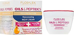 Духи, Парфюмерия, косметика Омолаживающий ночной крем для лица - Floslek Oils & Peptides Face Cream 60+