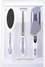 Набір для манікюру, сіро-фіолетовий - Titania Softtouch Manicure & Pedicure Set — фото N1