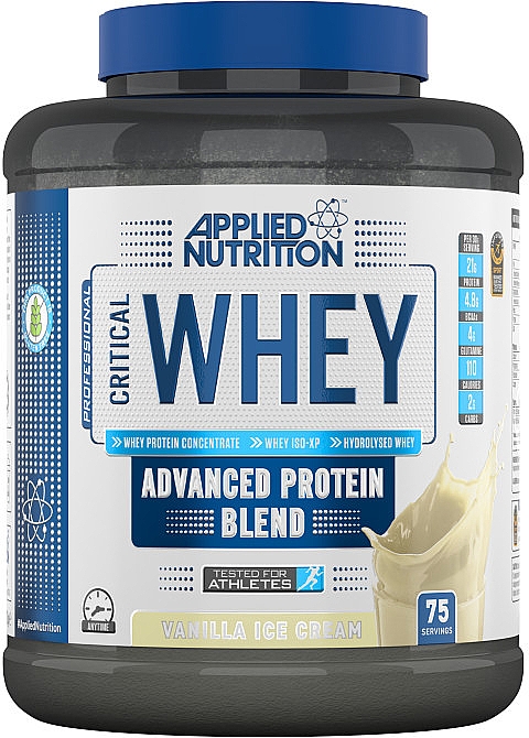 Протеїнова суміш "Ванільне морозиво" - Applied Nutrition Critical Whey Advanced Protein Blend Vanilla Ice Cream — фото N1