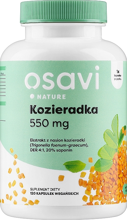 Харчова добавка "Пажитник", 550 мг - Osavi — фото N1