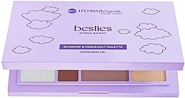 Палітра тіней для повік і хайлайтерів для обличчя - Bell HypoAllergenic x Besties Shadow & Highlight Palette — фото N1