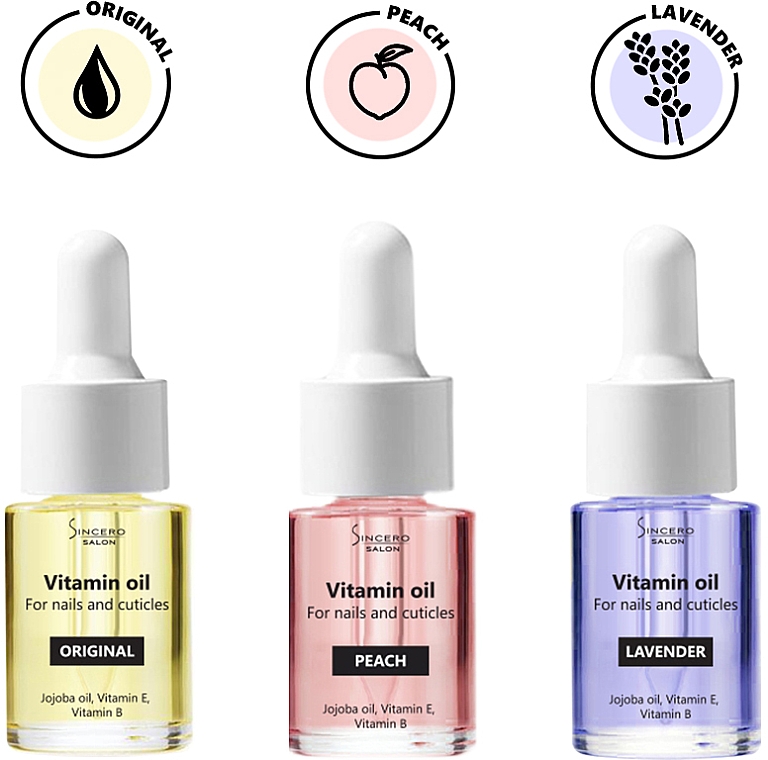 Вітамінна олія для нігтів "Лаванда" - Sincero Salon Vitamin Nail Oil Lavender — фото N3