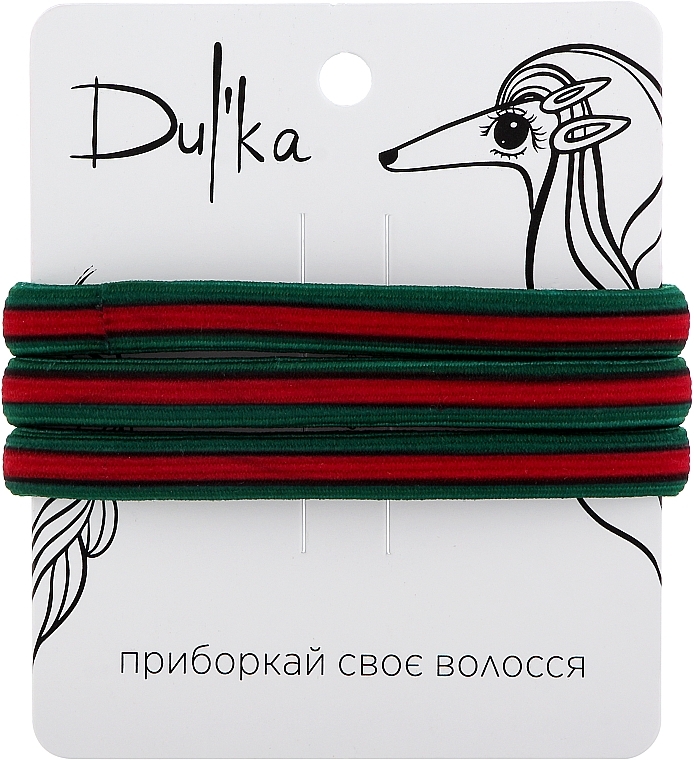 Набір різнобарвних гумок для волосся UH717725, 3 шт - Dulka — фото N1