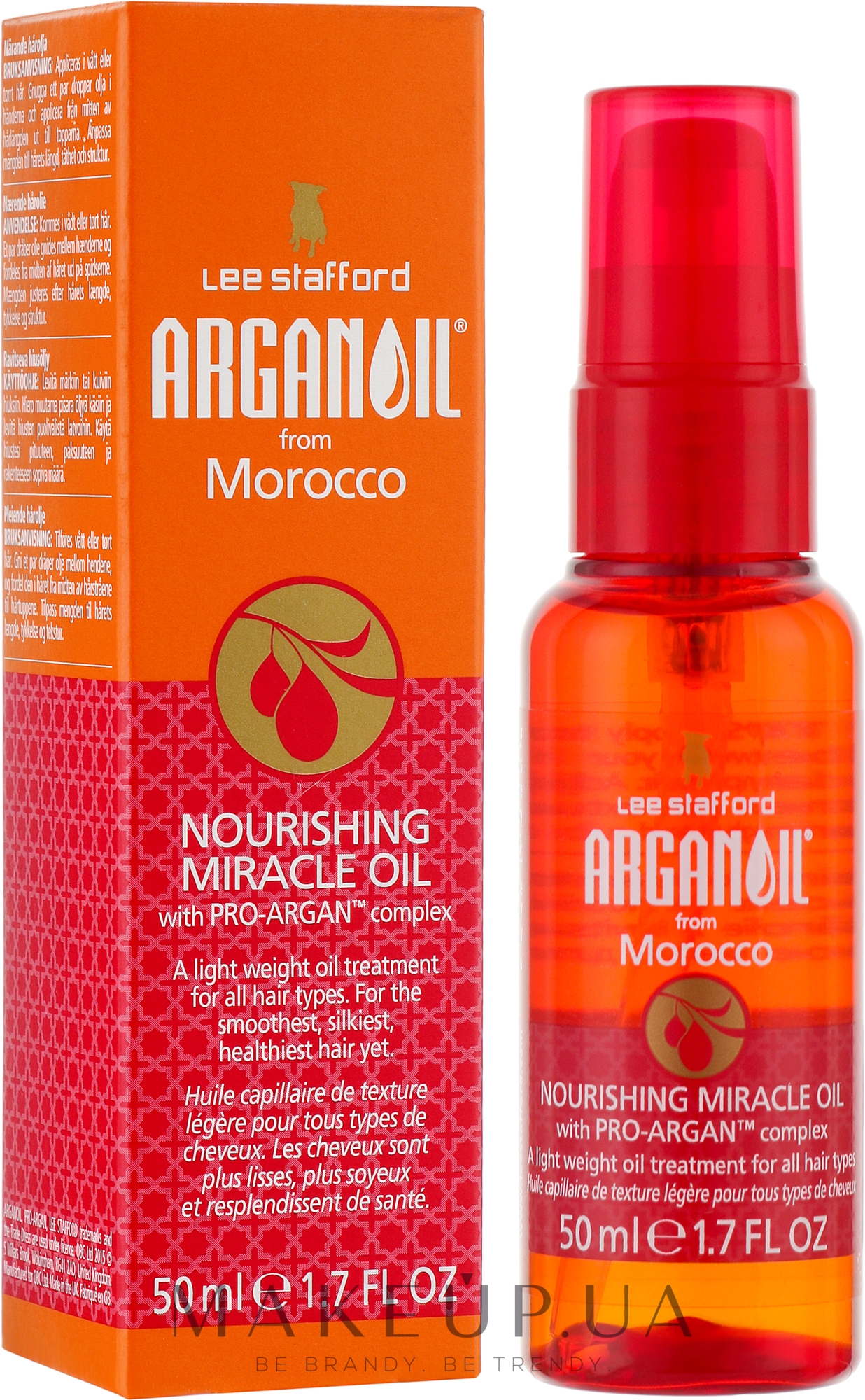 Живильна арганова олія для волосся - Lee Stafford Arganoil From Marocco Agran Oil Nourishing Miracle Oil — фото 50ml