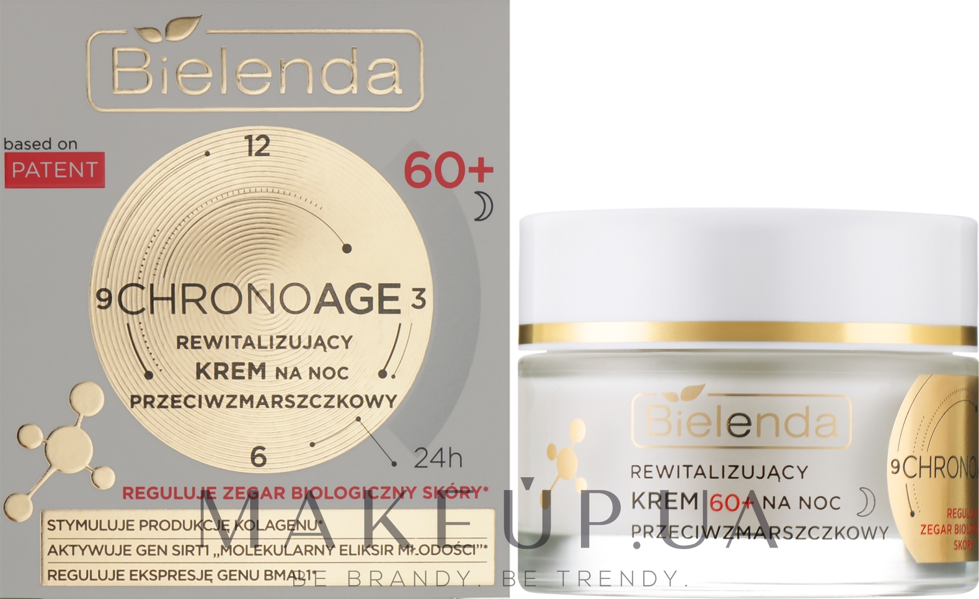 Восстанавливающий ночной крем для лица 60+ - Bielenda Chrono Age 24H Revitalizing Anti-Wrinkle Night Cream — фото 50ml