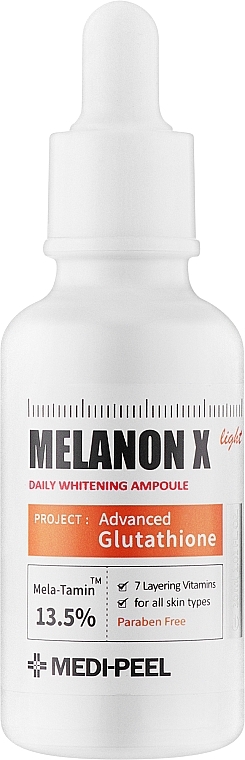 Отбеливающая антивозрастная сыворотка для лица - MEDIPEEL Melanon X Ampoule Light — фото N1