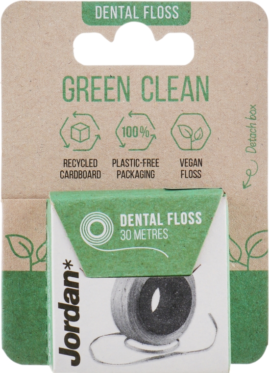 Зубна нитка, 30 м - Jordan Green Clean Dental Floss