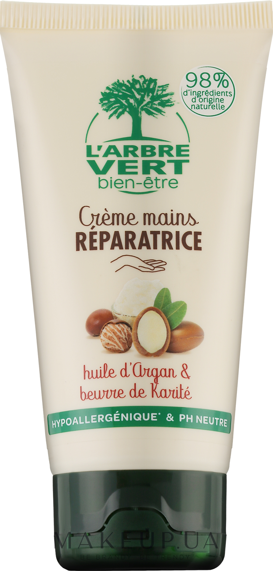 Восстанавливающий крем для рук с аргановым маслом - L'Arbre Vert Hand Cream  — фото 75ml