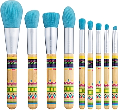 Парфумерія, косметика Набір пензлів для макіяжу "Boho Bamboo" Р0906, 9 шт. - Docolor Makeup Brush Set