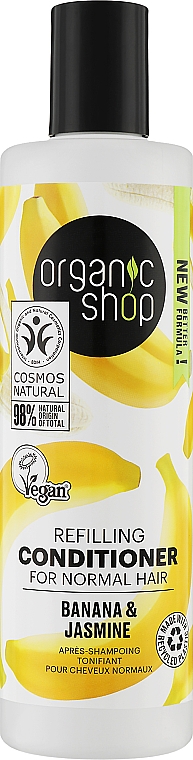 Кондиціонер для волосся "Банан і жасмин" - Organic Shop Conditioner — фото N1