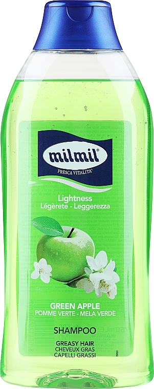 Шампунь для жирного волосся з екстрактом зеленого яблука - Mil Mil